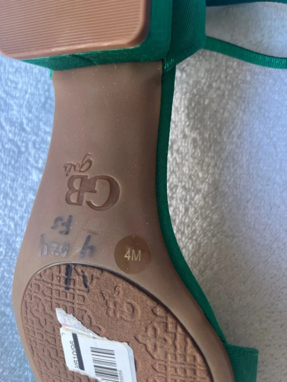 GB girls Emerald Green Ankle-Strap Open-Toe Sandals
